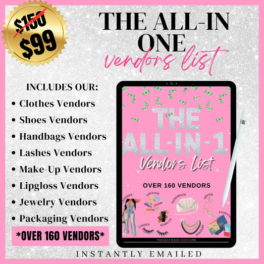 The ALL-IN-1 Vendors List - The Self Made CEO - The Boutique Baddies Vendors List