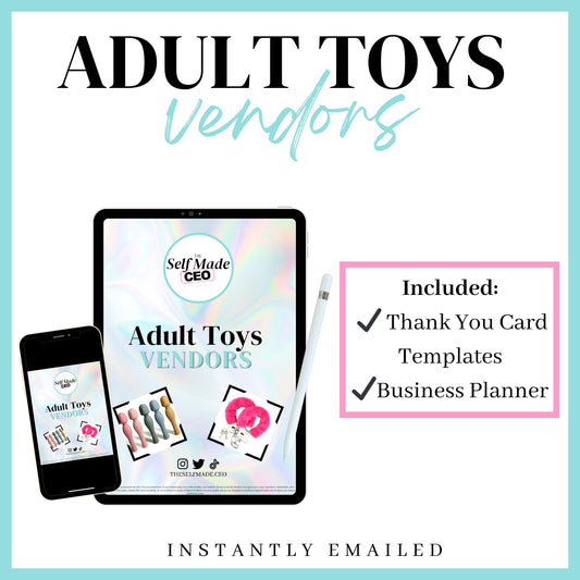 Adult Toys Vendors - The Self Made CEO - Adult Toys Vendors