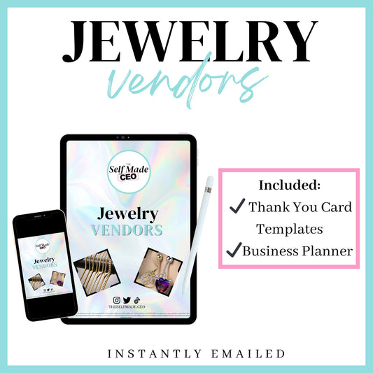 Jewelry Vendors - The Self Made CEO - Jewelry Vendors