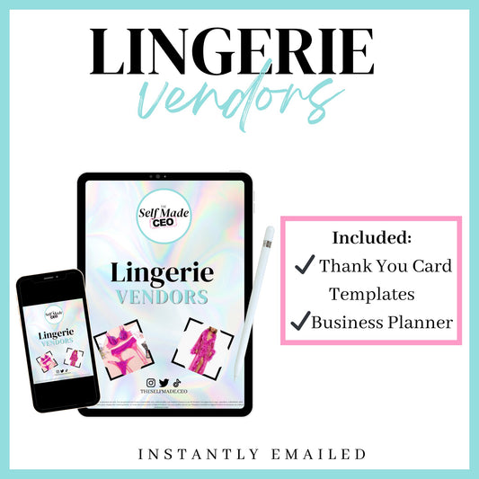 Lingerie Vendors - The Self Made CEO - Lingerie Vendors